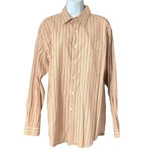 Vintage BLUE SUR + Men's M Long Sleeve Button Down Shirt Casual Stripe 90s Y2K